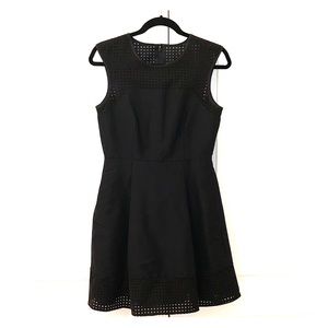 J Crew Cotton/Silk Perforated A-Line Dress
